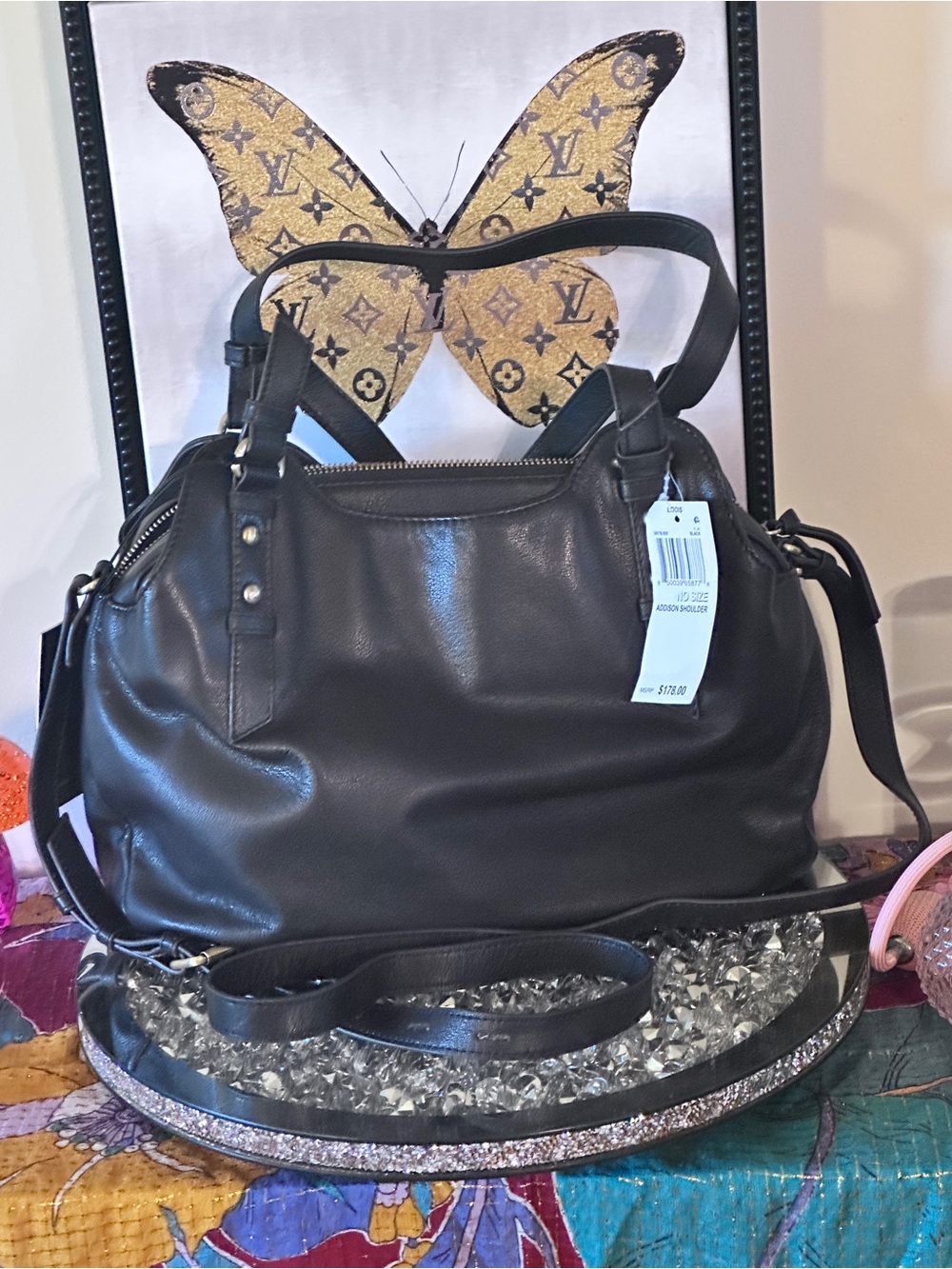 NWT - Lodis Addison Shoulder Bag in black.